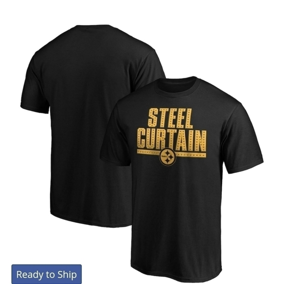 NFL Pittsburgh Steelers Steel Curtain Tee. Authentic - Picture 2 of 2